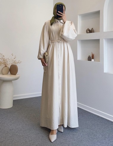 6913 liza ferace elbise - taş