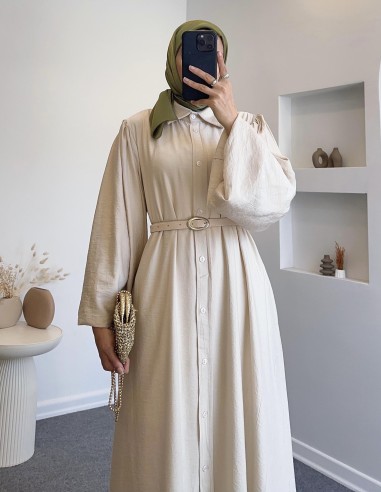 6913 liza ferace elbise - taş