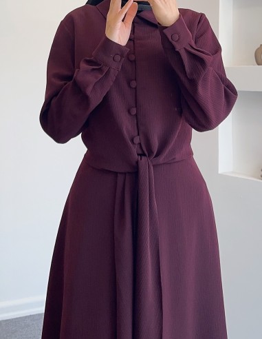 2983 sare bağlamalı takım -Bordo