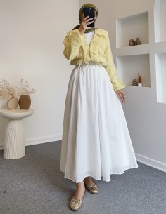 D29165 fırfır detay gömlek... 2