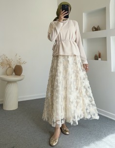 7244 papatya etek takım - Taş