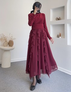 6632 leor takım - bordo