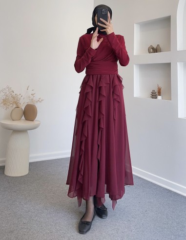 6632 leor takım - bordo