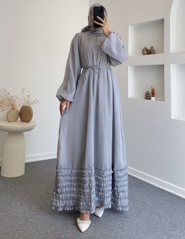 1546 hayal  elbise - gri