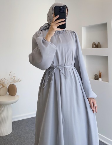 1546 hayal  elbise - gri