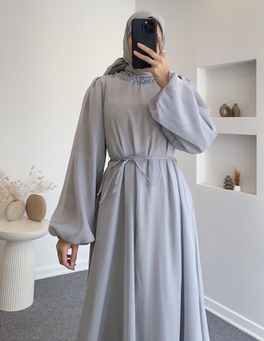 1546 hayal  elbise - gri