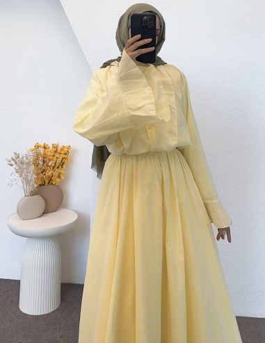 2208  pamuk vual takım - sarı