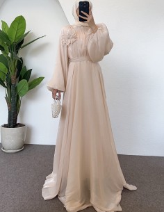 25Y-3023 drapeli elbise -...