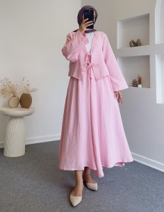 D27355 müslim bluz - pembe