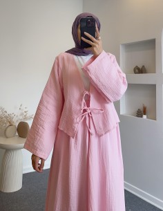 D27355 müslim bluz - pembe 2