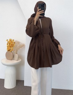 51414 nervürlü gömlek -...