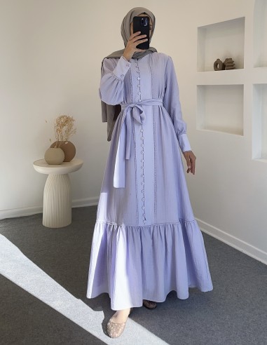 7864 miray elbise -Lila