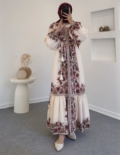 51155 lavinia elbise - bordo