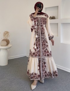 51155 lavinia elbise - bordo 2