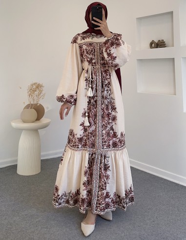 51155 lavinia elbise - bordo