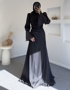 8558 şura elbise - Siyah