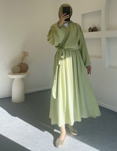 8849 kurvaze bağlamalı takım - Yeşil