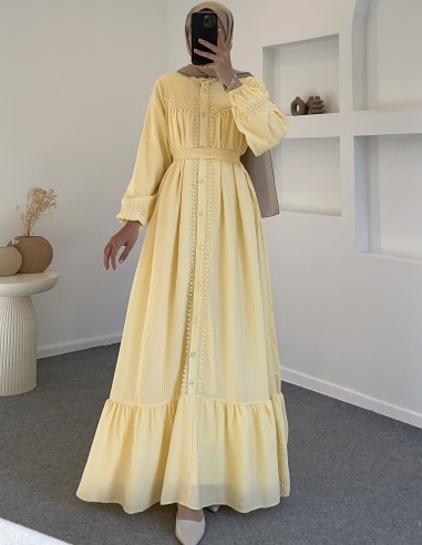 7853 ada elbise -sarı