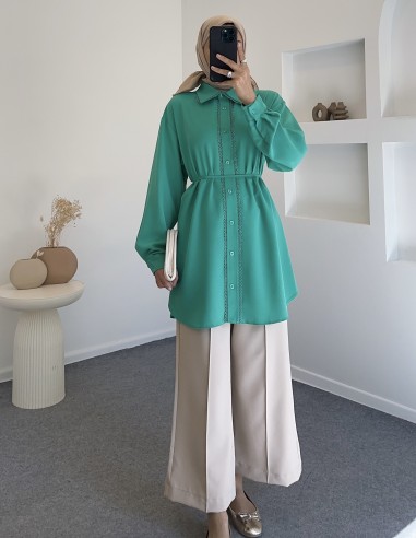 735 Elfida gömlek - Yeşil