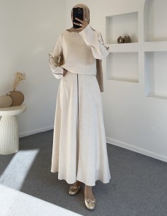 2687 çizgi detay etek...