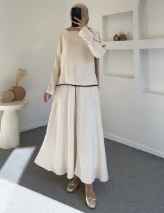 2687 çizgi detay etek... 2