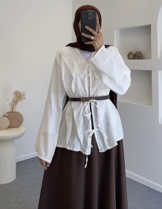 8029 Elfida fırfır gömlek -...