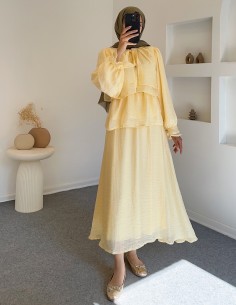 2720 fırfırlı takım - sarı