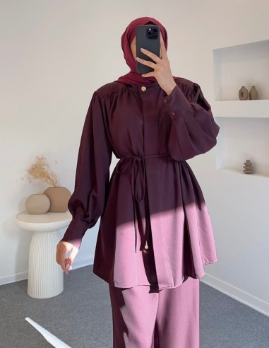 6813 pantolon takım - bordo