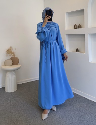 9150 afra elbise - Mavi