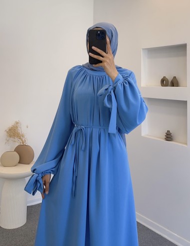 9150 afra elbise - Mavi