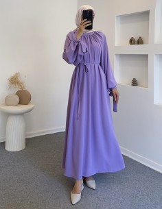 9150 afra elbise -Lila