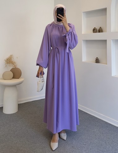 9150 afra elbise -Lila