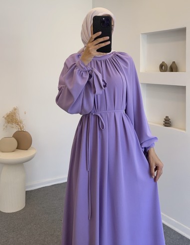 9150 afra elbise -Lila
