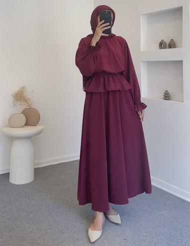 322 beli büzgülü simli ikili takım -...