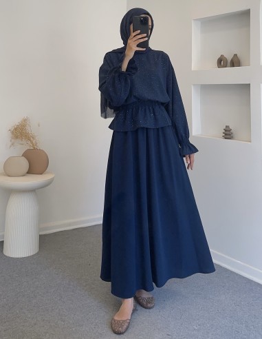 322 beli büzgülü simli ikili takım...