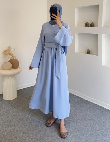 405 kurvaze bağlamalı ikili takım -mavi