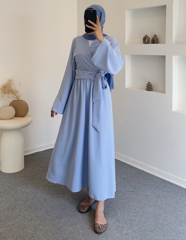 405 kurvaze bağlamalı ikili takım -mavi