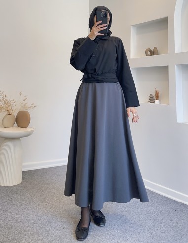 B2994 yan düğmeli bağlamalı gömlek...