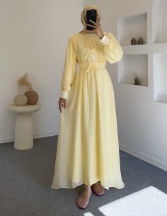 7862 selen elbise - sarı