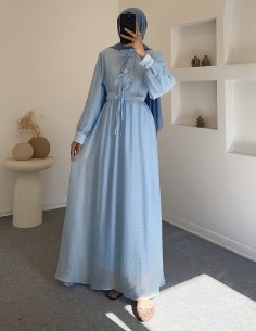 7862 selen elbise - Bebe mavi 2