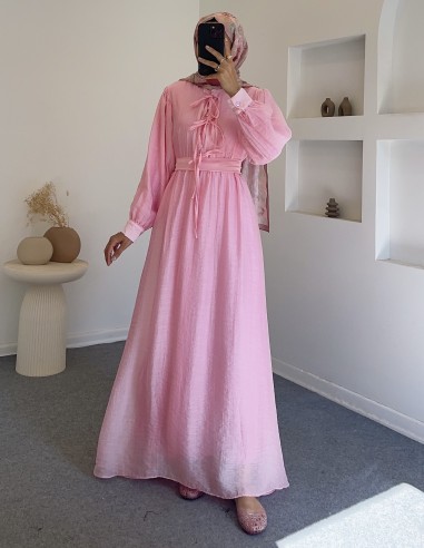 7862 selen elbise - Pembe