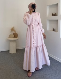 1513 sera elbise - pudra pembe