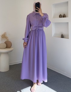 402 bel büzgülü takım -lila