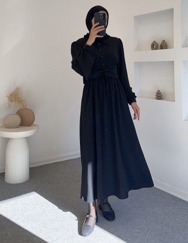 402 bel büzgülü takım -Siyah