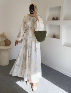 9987 nola elbise - sarı 2