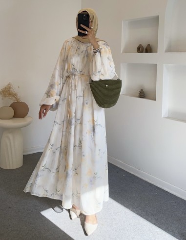 9987 nola elbise - sarı