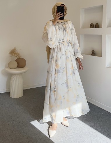 9987 nola elbise - sarı