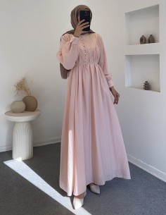 7863 elvina elbise - Pembe