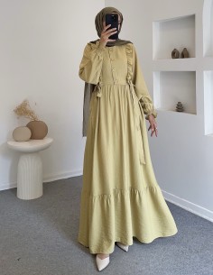 2559 efsun elbise - yağ yeşili