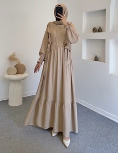 2559 efsun elbise - Bej